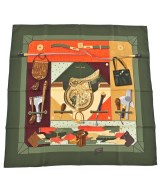 HERMES（エルメス）バンダナ・スカーフ カーキ サイズ:90 レディース/2200630159101