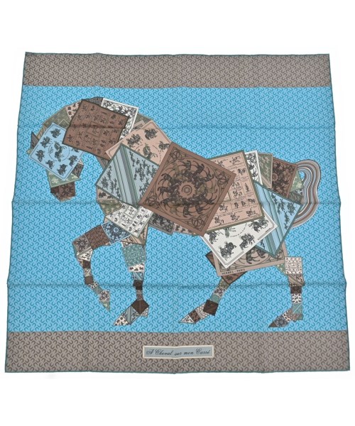 HERMES(エルメス)バンダナ・スカーフ 青 サイズ:-/2200640792183