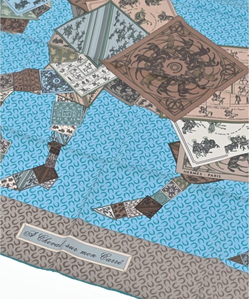 HERMES（エルメス）バンダナ・スカーフ 青 サイズ:- レディース/2200640792183
