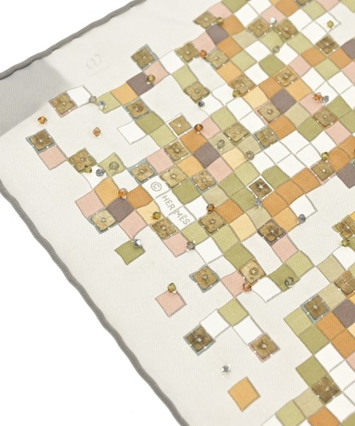 HERMES（エルメス）バンダナ・スカーフ 白 サイズ:90 レディース/2200641700682