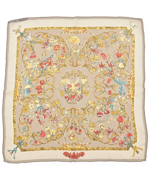 HERMES(エルメス)バンダナ・スカーフ ベージュ サイズ:45/2200641959172