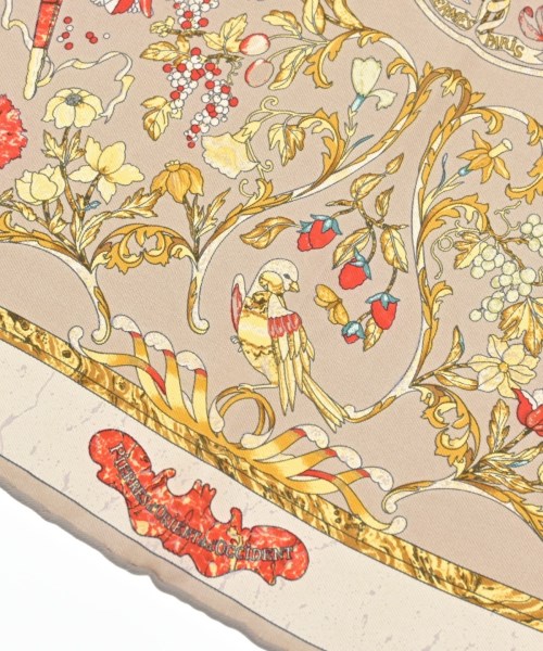 HERMES（エルメス）バンダナ・スカーフ ベージュ サイズ:45 レディース/2200641959172