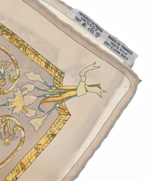 HERMES（エルメス）バンダナ・スカーフ ベージュ サイズ:45 レディース/2200641959172