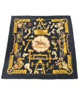 HERMES（エルメス）バンダナ・スカーフ 黒 サイズ:90 レディース/2200642112194