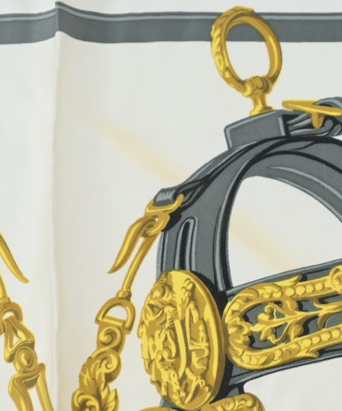 HERMES（エルメス）バンダナ・スカーフ 白 サイズ:90 レディース/2200642112255