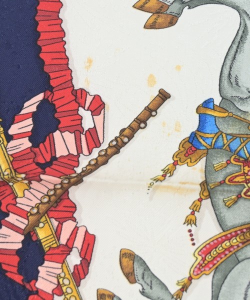 HERMES（エルメス）バンダナ・スカーフ 紺 サイズ:90 レディース/2200642112262