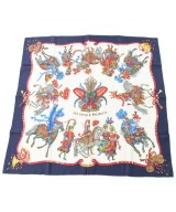 HERMES（エルメス）バンダナ・スカーフ 紺 サイズ:90 レディース/2200642112262