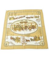HERMES（エルメス）バンダナ・スカーフ ベージュ サイズ:90 レディース/2200642112279