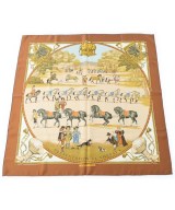 HERMES（エルメス）バンダナ・スカーフ 茶 サイズ:90 レディース/2200642112316