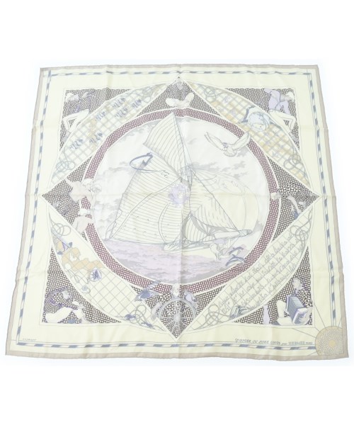 HERMES(エルメス)バンダナ・スカーフ 白 サイズ:90/2200642112354