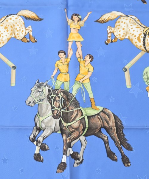 HERMES（エルメス）バンダナ・スカーフ 青 サイズ:90 レディース/2200642112361