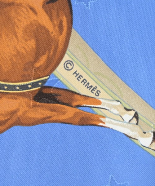 HERMES（エルメス）バンダナ・スカーフ 青 サイズ:90 レディース/2200642112361