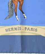 HERMES（エルメス）バンダナ・スカーフ 青 サイズ:90 レディース/2200642112361