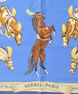 HERMES（エルメス）バンダナ・スカーフ 青 サイズ:90 レディース/2200642112361