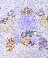 HERMES（エルメス）バンダナ・スカーフ 紫 サイズ:90 レディース/2200642112378