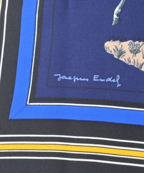 HERMES（エルメス）バンダナ・スカーフ 紺 サイズ:90 レディース/2200642112392