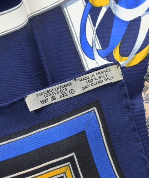 HERMES（エルメス）バンダナ・スカーフ 紺 サイズ:90 レディース/2200642112392