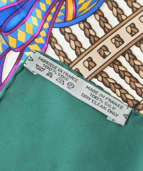 HERMES（エルメス）バンダナ・スカーフ 緑 サイズ:90 レディース/2200642112408