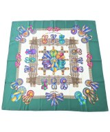 HERMES（エルメス）バンダナ・スカーフ 緑 サイズ:90 レディース/2200642112408