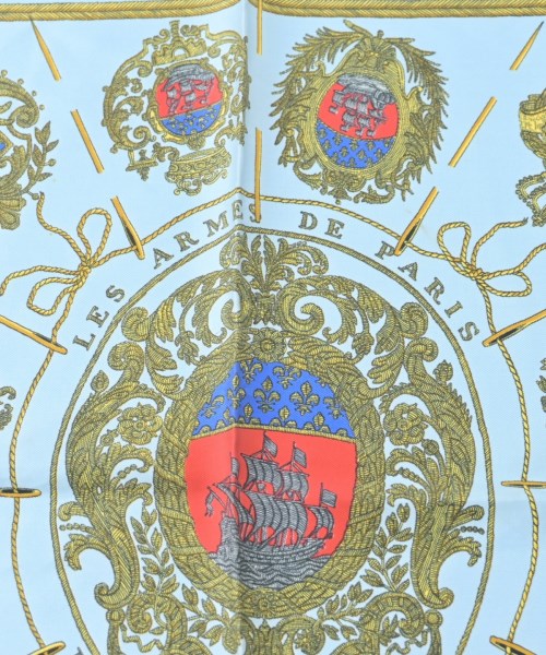 HERMES（エルメス）バンダナ・スカーフ 青 サイズ:45 レディース/2200642112439