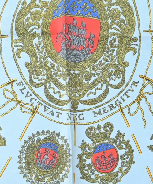 HERMES（エルメス）バンダナ・スカーフ 青 サイズ:45 レディース/2200642112439