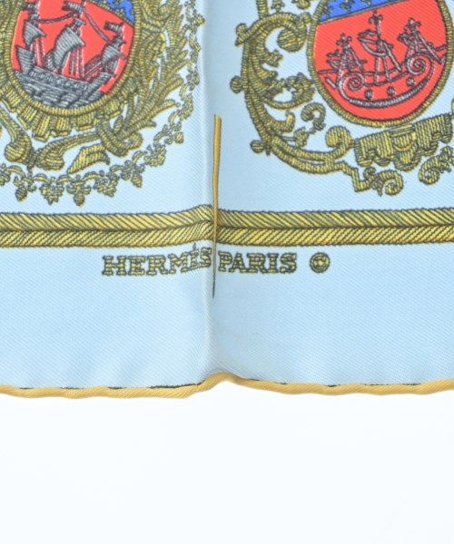 HERMES（エルメス）バンダナ・スカーフ 青 サイズ:45 レディース/2200642112439