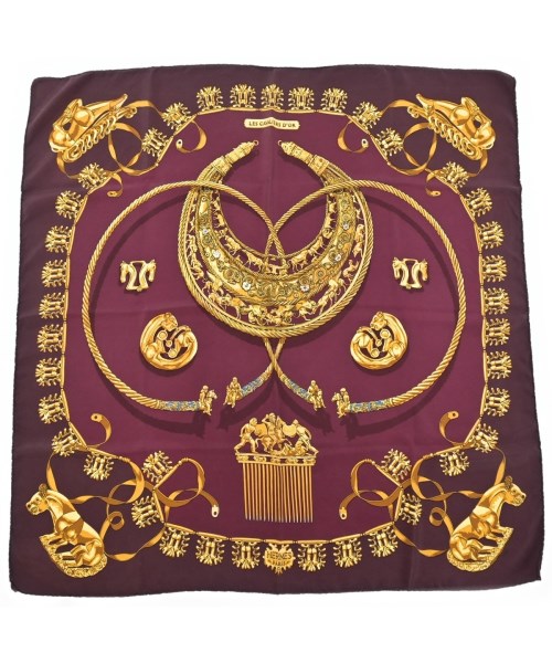 HERMES(エルメス)バンダナ・スカーフ 赤 サイズ:90/2200631823117