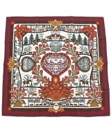HERMES（エルメス）バンダナ・スカーフ 赤 サイズ:90 レディース/2200639530352