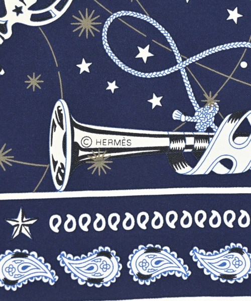 HERMES（エルメス）バンダナ・スカーフ 紺 サイズ:- レディース/2200594462026