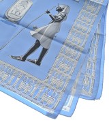 HERMES（エルメス）バンダナ・スカーフ 青 サイズ:90 レディース/2200596717018