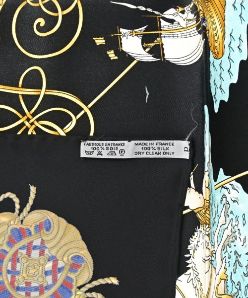 HERMES（エルメス）バンダナ・スカーフ 黒 サイズ:90 レディース/2200591586176