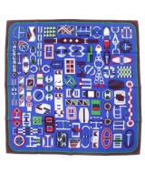 HERMES（エルメス）バンダナ・スカーフ 青 サイズ:90 レディース/2200598874252