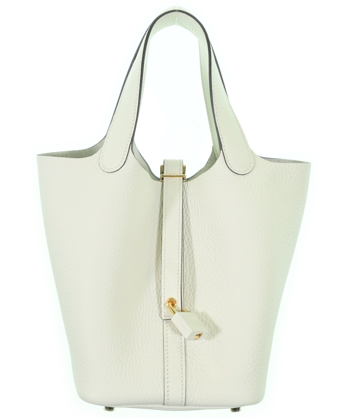HERMES エルメス 大判　白×黒　箱なし HERMES（エルメス）ハンドバッグ 白 サイズ:PM レディース