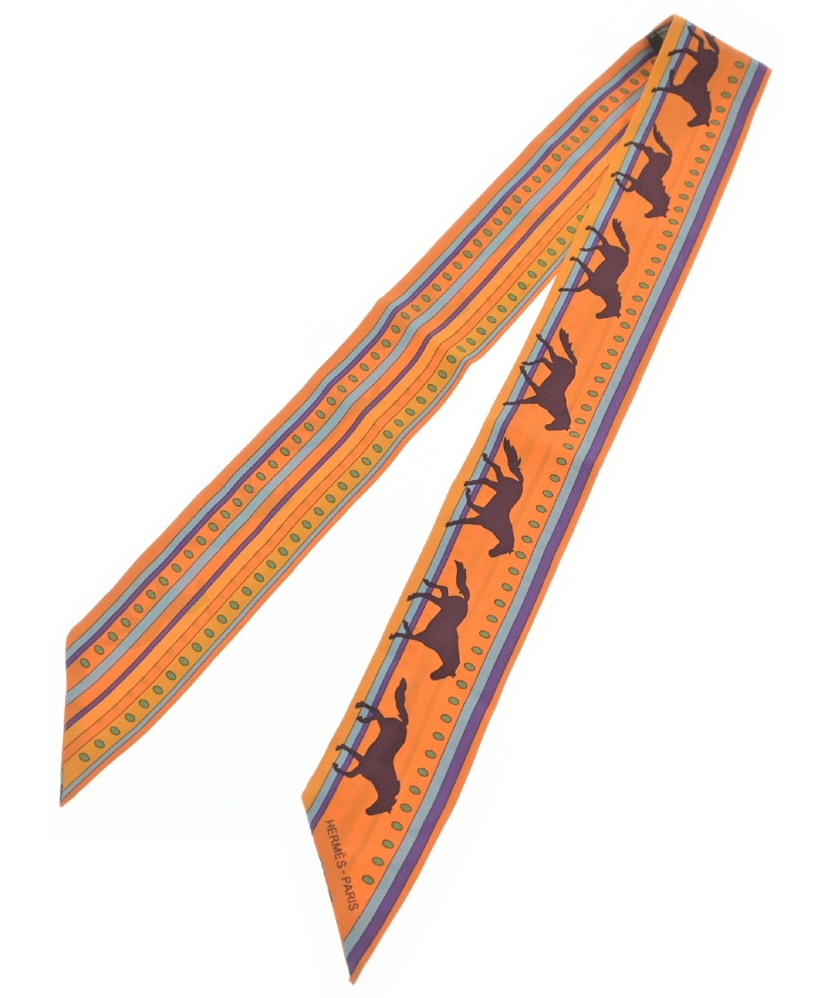 HERMES エルメス カーディガン オレンジ スカーフ レア 古着