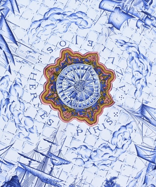 HERMES（エルメス）バンダナ・スカーフ 青 サイズ:90 レディース/2200611842169