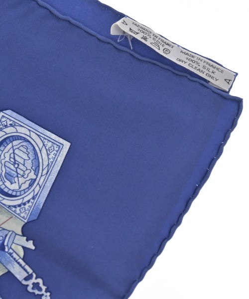 HERMES（エルメス）バンダナ・スカーフ 青 サイズ:90 レディース/2200611842169