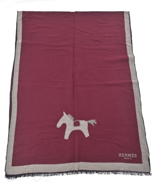 HERMES（エルメス）マフラー 赤 サイズ:- レディース/2200622179018