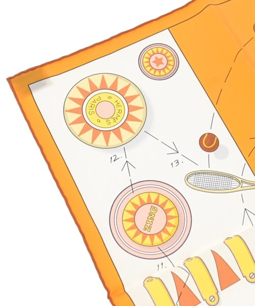 HERMES（エルメス）バンダナ・スカーフ オレンジ サイズ:90 レディース/2200623201053