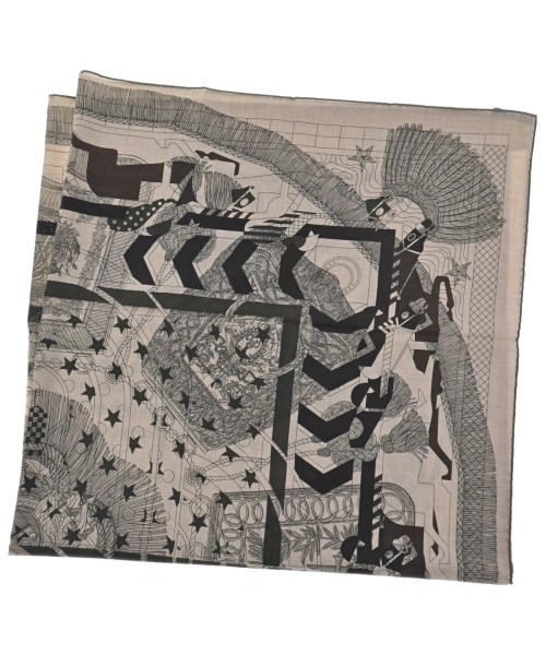 HERMES（エルメス）バンダナ・スカーフ ベージュ サイズ:140 レディース/2200613549837