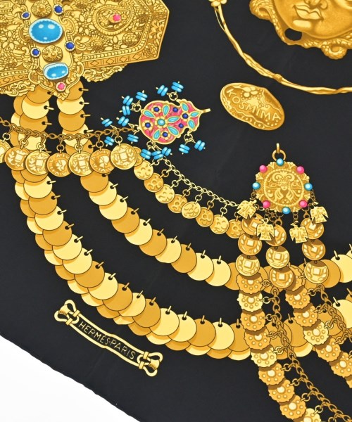 HERMES（エルメス）バンダナ・スカーフ 黒 サイズ:- レディース/2200623955062