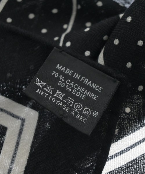 HERMES（エルメス）バンダナ・スカーフ 黒 サイズ:140 レディース/2200624953043