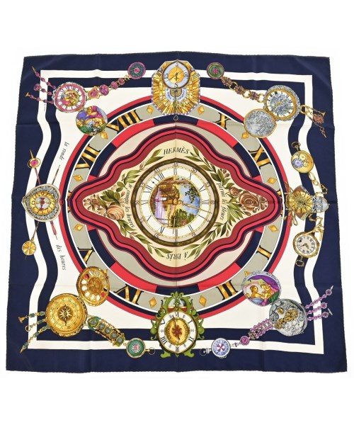 HERMES（エルメス）バンダナ・スカーフ 紺 サイズ:- レディース/2200627237027