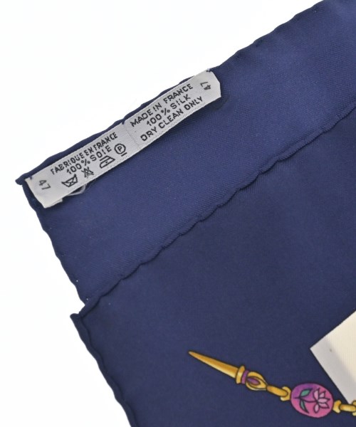 HERMES（エルメス）バンダナ・スカーフ 紺 サイズ:- レディース/2200627237027