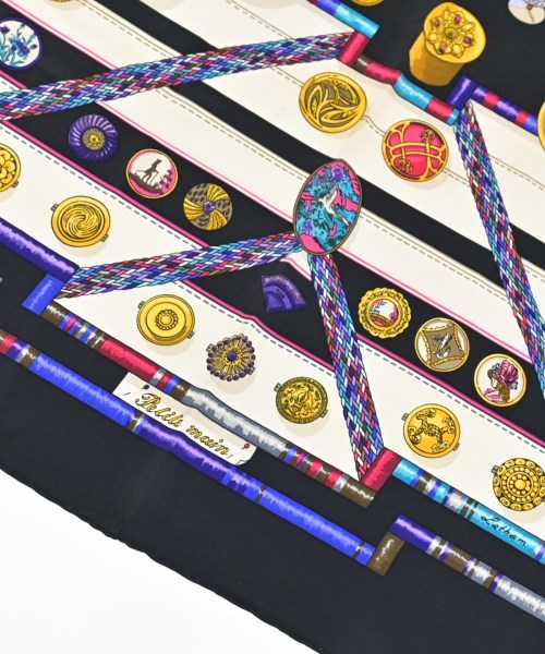 HERMES（エルメス）バンダナ・スカーフ 黒 サイズ:- レディース/2200627237881