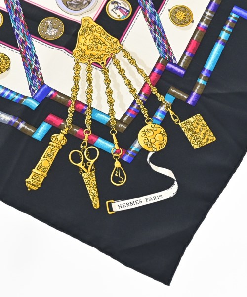 HERMES（エルメス）バンダナ・スカーフ 黒 サイズ:- レディース/2200627237881