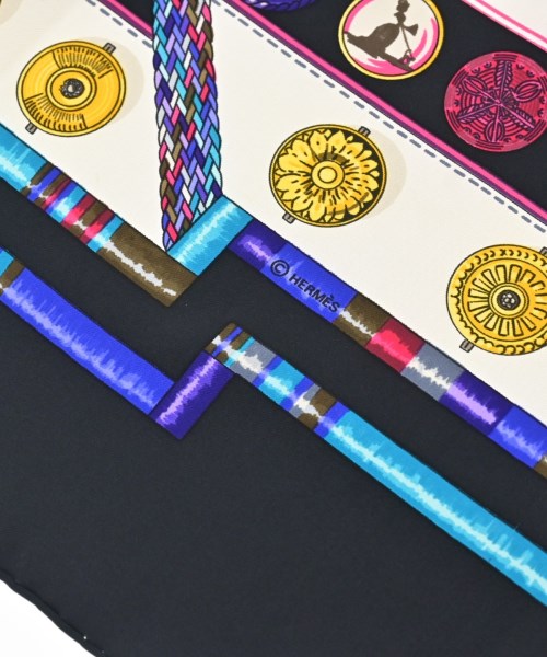 HERMES（エルメス）バンダナ・スカーフ 黒 サイズ:- レディース/2200627237881