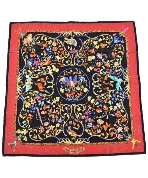 HERMES（エルメス）バンダナ・スカーフ 黒 サイズ:- レディース/2200627238031