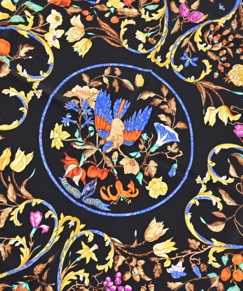 HERMES（エルメス）バンダナ・スカーフ 黒 サイズ:- レディース/2200627238031