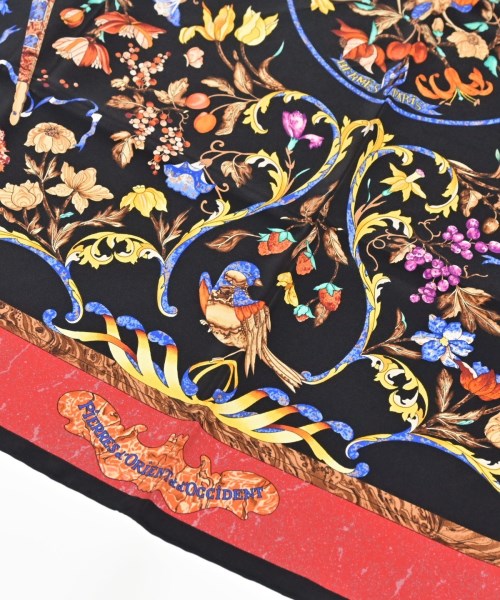 HERMES（エルメス）バンダナ・スカーフ 黒 サイズ:- レディース/2200627238031