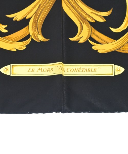 HERMES（エルメス）バンダナ・スカーフ 黒 サイズ:- レディース/2200627238628